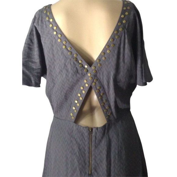 LA MADE Selene A-Line Dress Raven Gray Size S New - Picture 6 of 6
